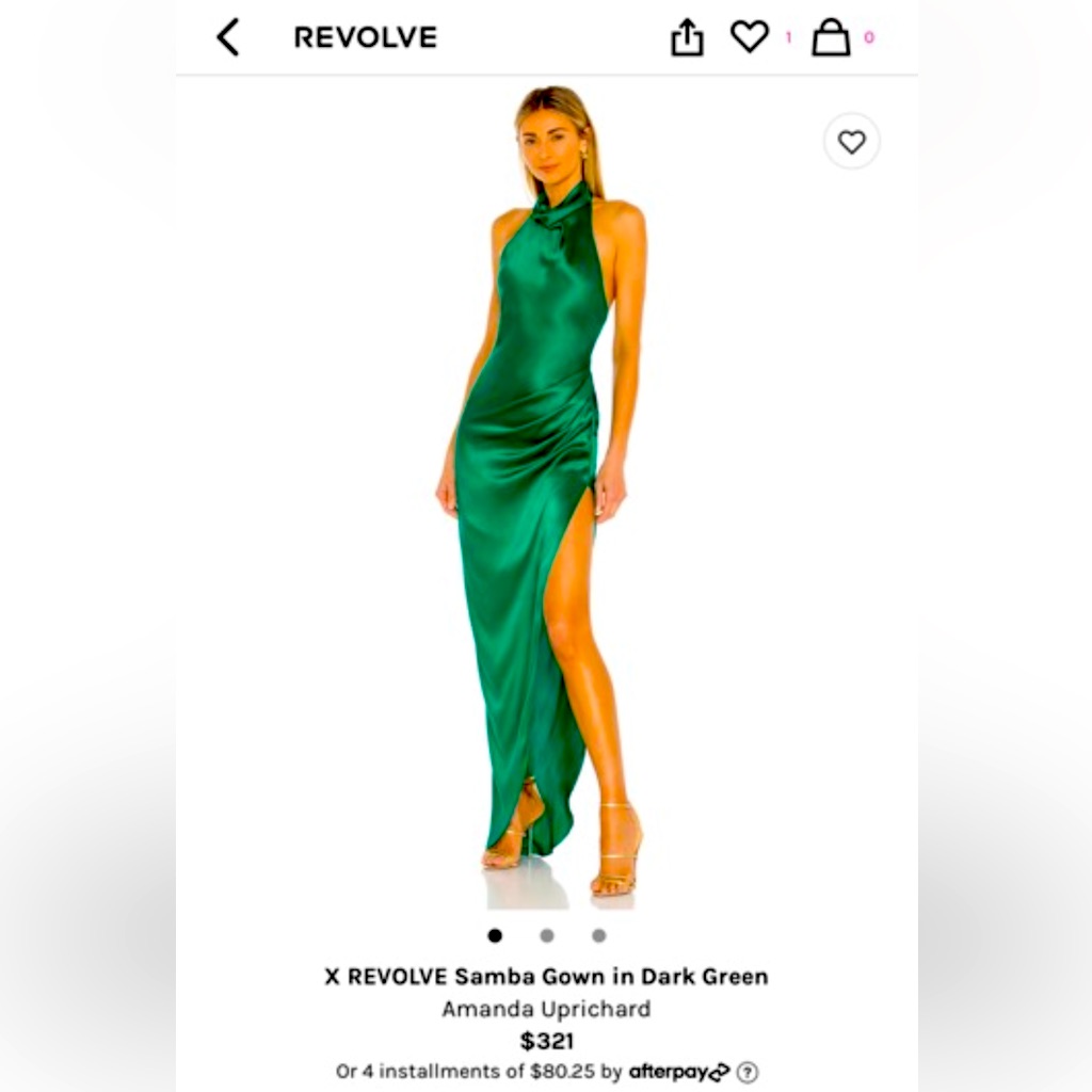 X Revolve Samba Gown In Dark Green